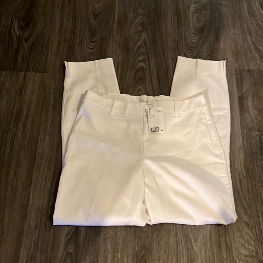 H&M White Ankle Pants